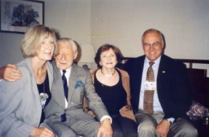 Ellen and Andrew (in the centre) in Montreal, Canada 2000