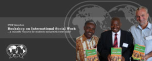 Launching 'Foretelling the History of Social Work: A Botswana Perspective'. With IFSW African Regional President Daniel Asiedu, Author Kgomotso Jongman, and Rory Truell