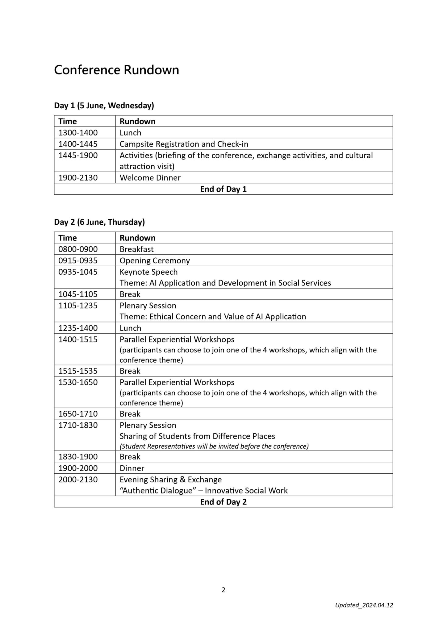 Asia Pacific Social Work Student Conference 2024 International