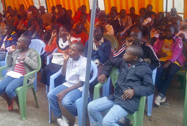 East African Young Carers festival banner in Nairobi, Kenya